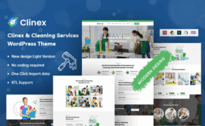 Clinex - Cleaning Services WordPress Theme