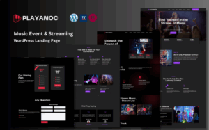 Playanoc - Music Event and Streaming WordPress Landing Page WordPress Theme