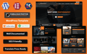 Fabulous Photos - Stock Photo & Photography WordPress Elementor Template WordPress Theme