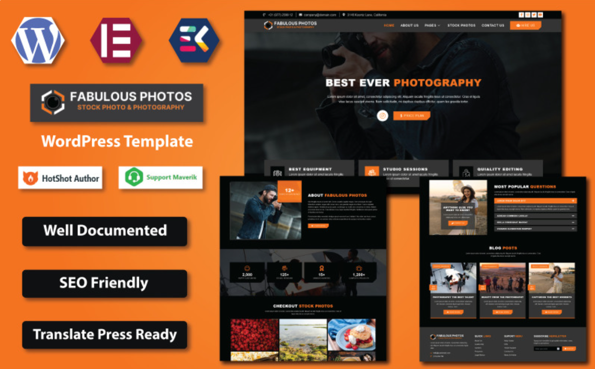 Fabulous Photos - Stock Photo & Photography WordPress Elementor Template WordPress Theme 1 Fabulous Photos - Stock Photo & Photography WordPress Elementor Template WordPress Theme