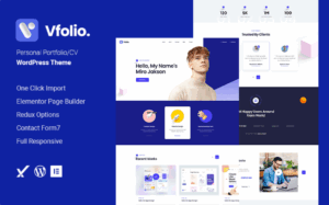 Vfolio Personal Portfolio CV WordPress Theme