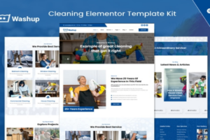 Washup- Cleaning Services Elementor Template Kit 1.0