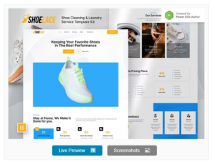 Shoelace – Shoes Cleaning & Laundry Service Elementor Template Kit
