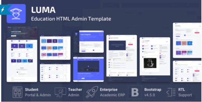 Luma - Education HTML Learning Management System Admin Template 1 Luma - Education HTML Learning Management System Admin Template