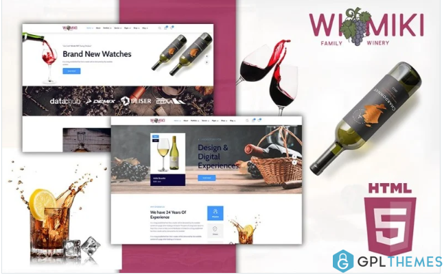 Wimiki E-commerce Wine Store HTML5 Website Template