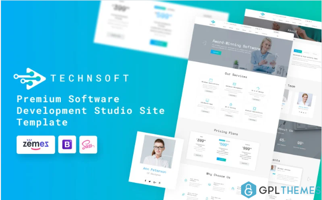 TechSoft – Software Development Studio Website Template