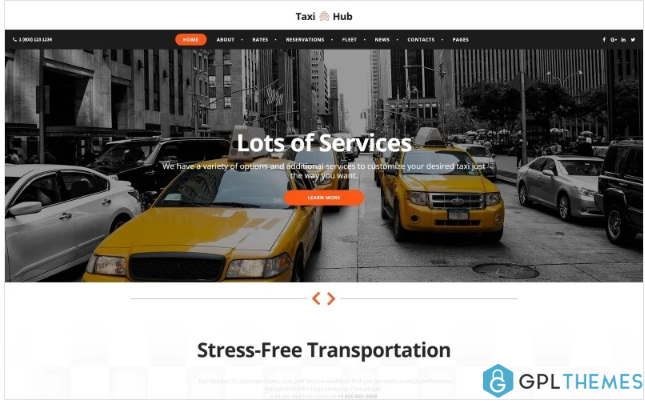 TaxiHub – Taxi Responsive Website Template