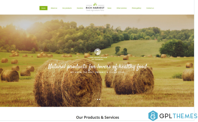 Rich Harvest – Agriculture Farm Responsive Multipage Website Template