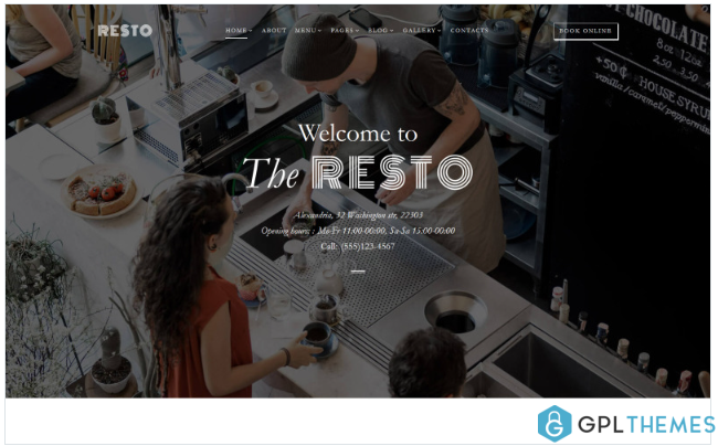Resto – Cafe & Restaurant Multipage Website Template