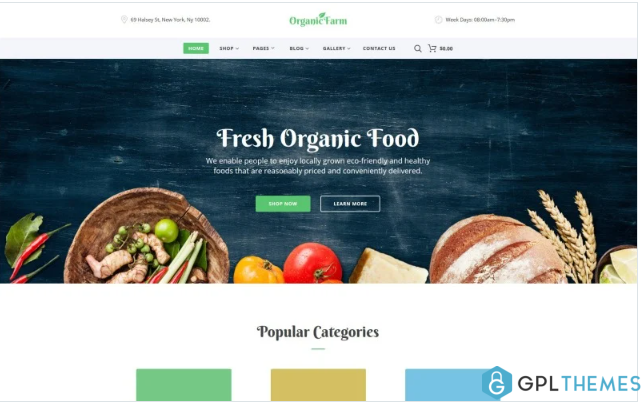 Organic Farm – Food & Drink Multipage Creative HTML Bootstrap Website Template