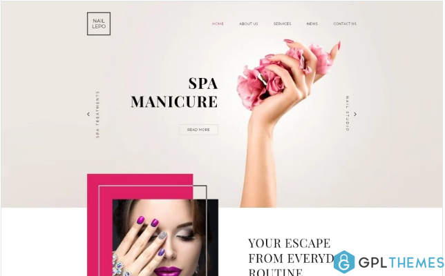 Nail Lepo Website Template