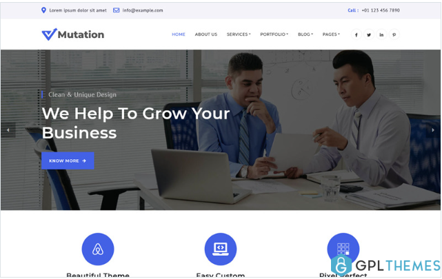 Mutation – Business Multipage HTML Template
