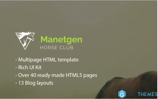 Manetgen – Horse Riding Responsive Multipage Website Template