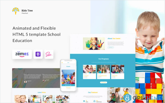 Kids Tree – Preschool Education HTML Bootstrap Website Template