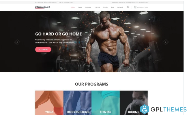 FitnessSport Website Template
