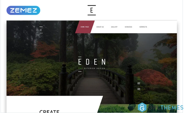 Eden – Exterior Design Modern Responsive HTML Website Template