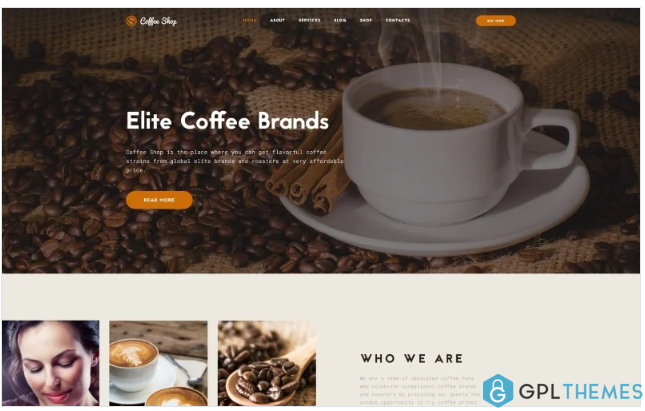 Coffee Shop Multipage Website Template