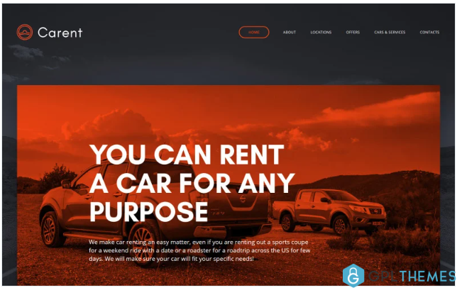 Carent – Car Rental Responsive Website Template