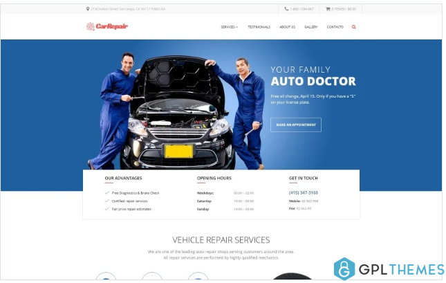 Car Repair – Car Repair Service Responsive Website Template