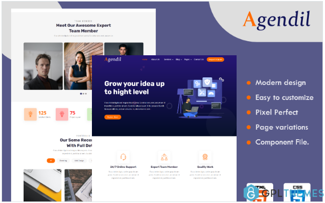 Agendil – Corporate Business HTML Website template