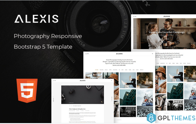 Alexis – Photography Responsive Bootstrap 5 Website Template
