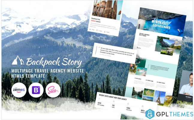Backpack Story – Online Travel Agency Website Template