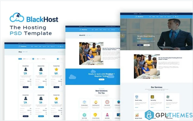 Blackhost – Multipurpose Hosting Website Template