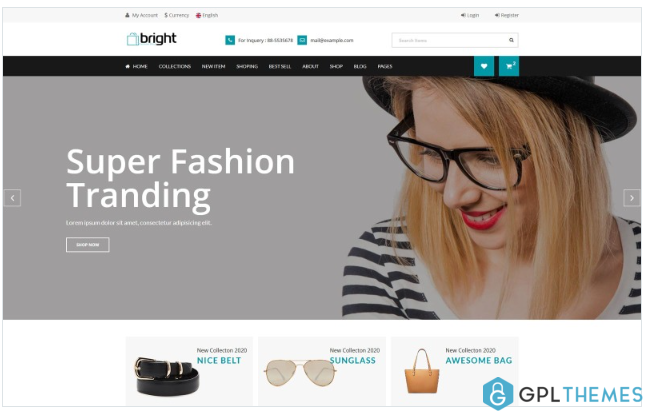 Bright Shop eCommerce HTML Theme Website Template