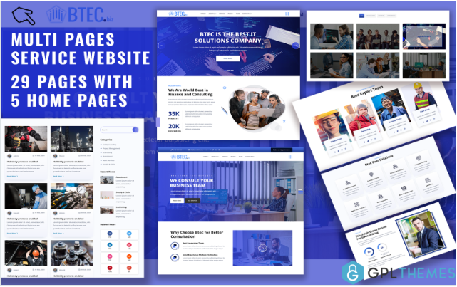 Btec – Business Services Responsive HTML5 Website Templates