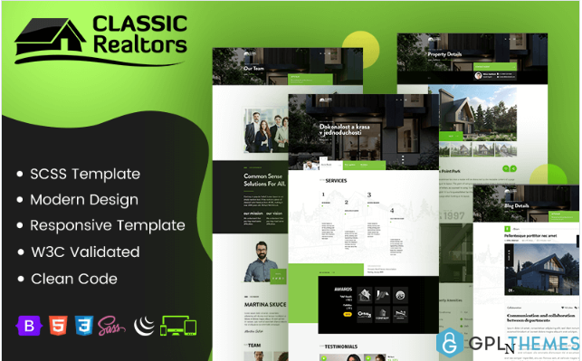 Classic Realtors – HTML5 & SCSS Website Template