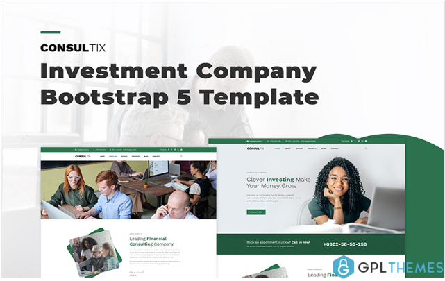 Consultix – Investment Company Bootstrap 5 Website Template