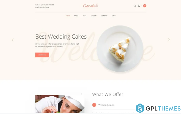 Cupcake – Cake Shop Clean Website Template