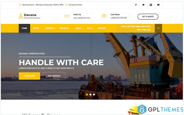 Davana – Responsive Industrial Business Html Website Template