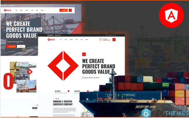 Delco Logistics & Cargo Angular JS Website Template