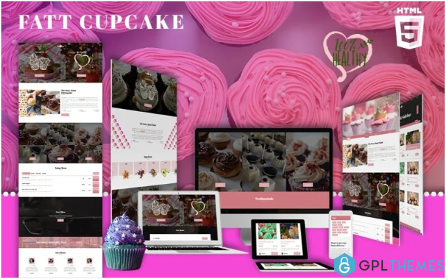 Dessert & Bakery HTML5 | Fatt Cupcake Website Template