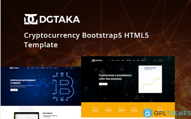 Dgtaka – Crypto Currency Website Template