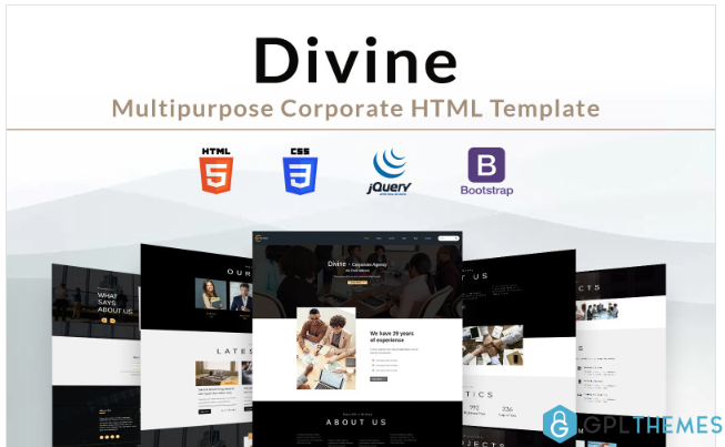 Divine – Multipurpose Corporate HTML Website Template