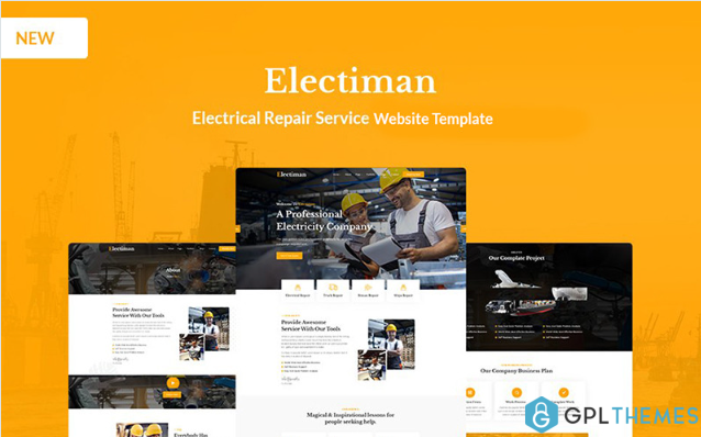 Electiman – Electrical Repair Service HTML5 Website Template