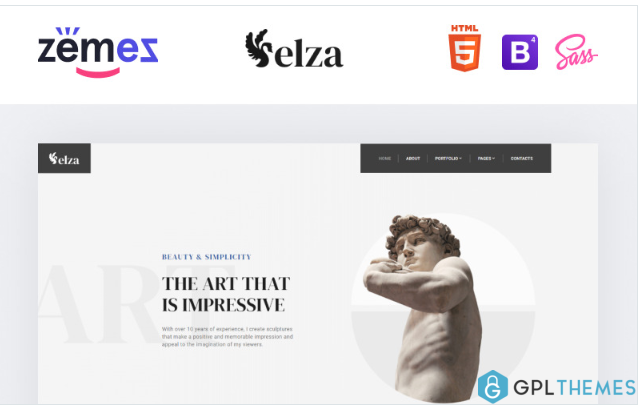 Elza – Sculptor Multipage Website Template