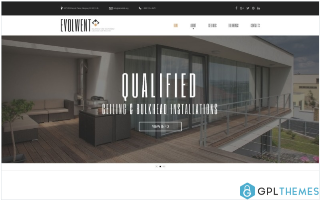 Evolwent – Interior Design Responsive Modern HTML Website Template