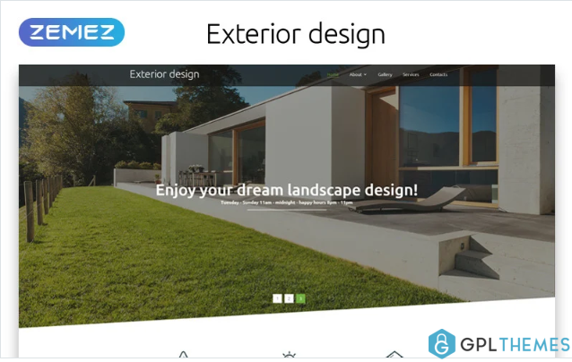 Exterior Design – Landscape Responsive Modern HTML Website Template