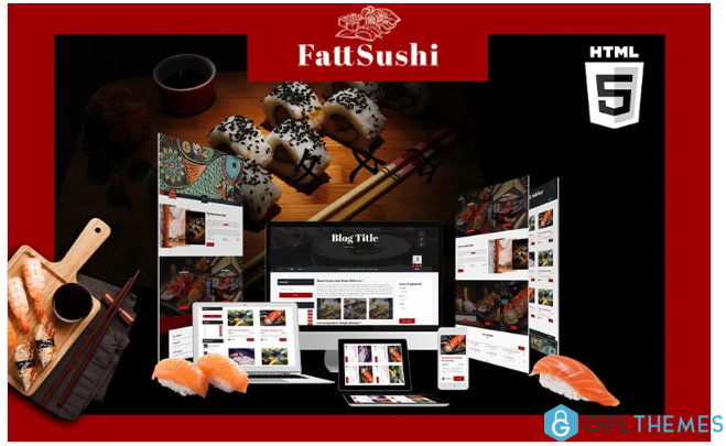 Fattsuhi | Japanese Sushi Restaurant HTML5 Website Template