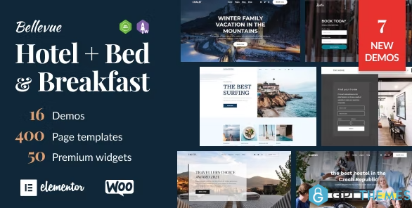 bellevue – hotel bed and breakfast booking calendar theme
