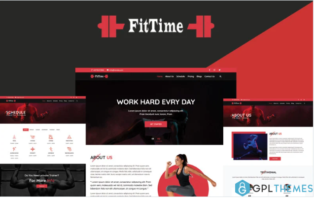 FitTime – Gym Multipurpose HTML Website Template