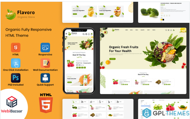 Flavoro – HTML5 Multipurpose eCommerce Website Template