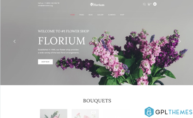 Florium – Flower Store Modern Multipage HTML Website Template