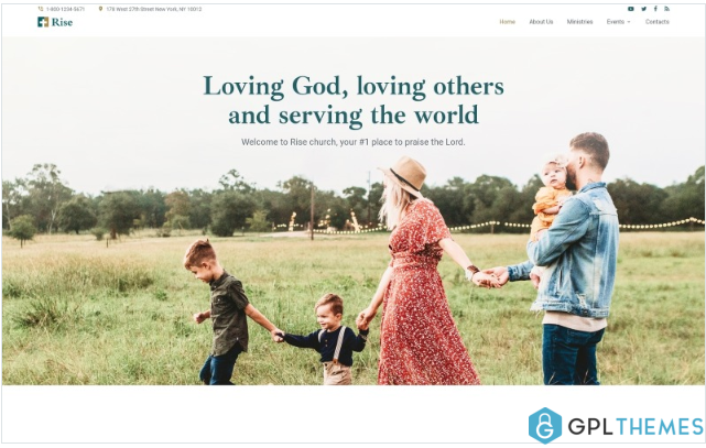 Rise – Responsive Church Website Template