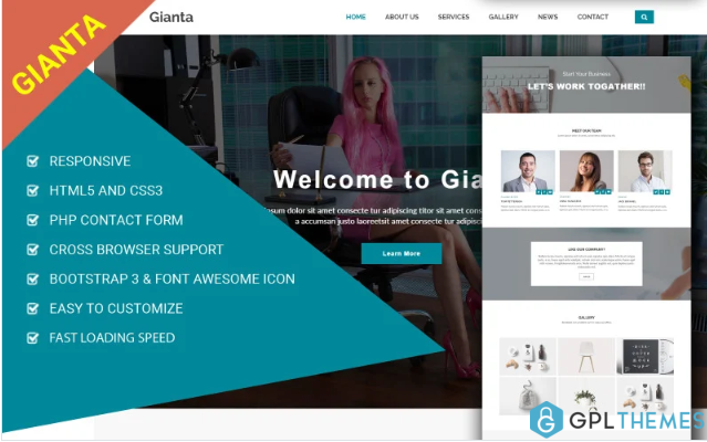 Gianta – Corporate Business & Consulting Multipurpose HTML5 Template