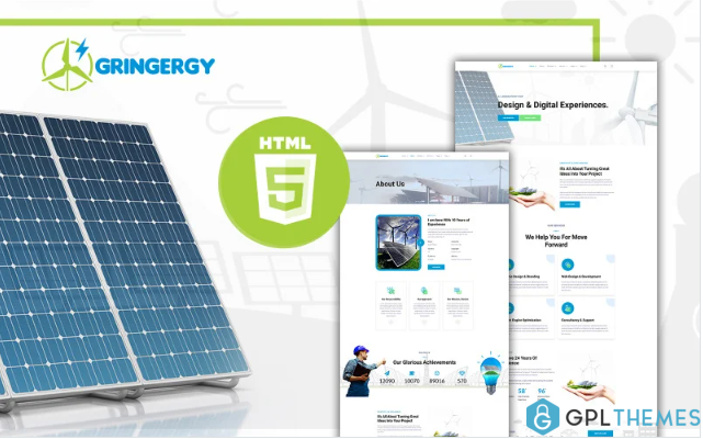 Grinenrgy Green Energy and Solar Power HTML5 Template