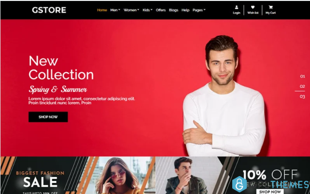 GSTORE Multipurpose Website – Online Store HTML Template Website Template